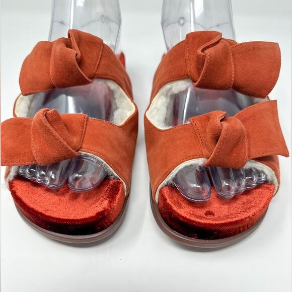 NEW Alexandre Birman Clarita Suede and Shearling Fur Slide US Size 6 MSRP $495 - Picture 8 of 12